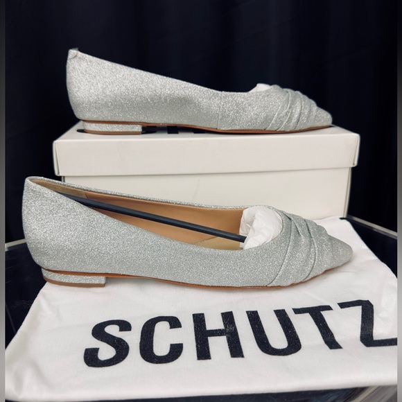 Schultz Silver Glitter Sparkle Pointed Toe Flats Woman’s US 7B New i… - Picture 2 of 8